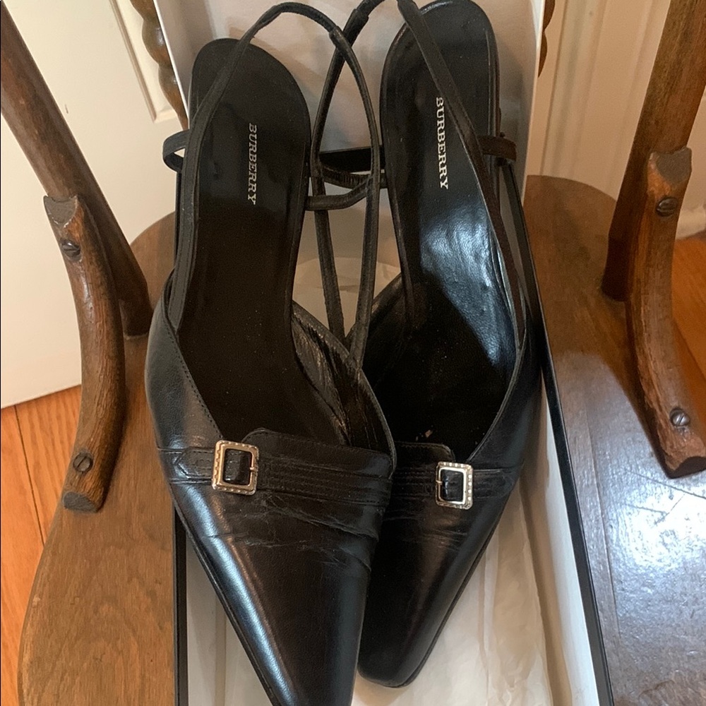 Burberry Women's Black Leather Heels